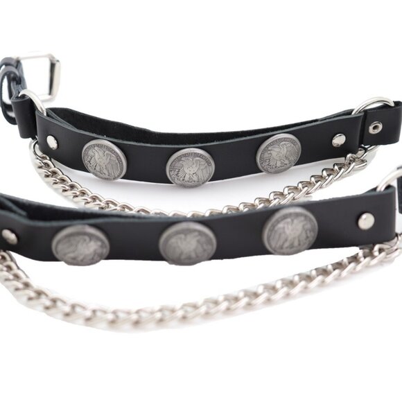 New Men’s Biker Boot Chains – American Eagle Charms Heavy Silver Chain Straps - Picture 12 of 17